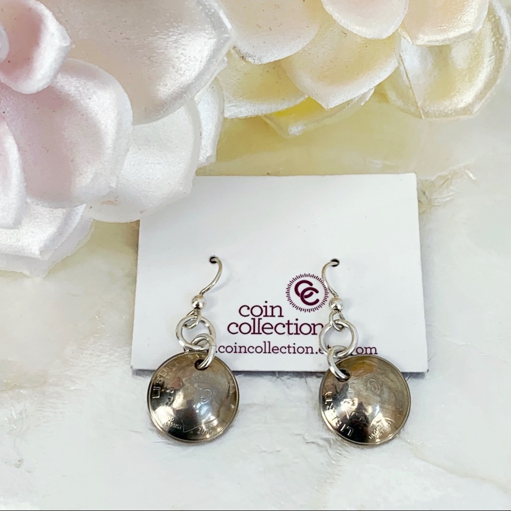 20th Anniversary Dime Coin Earrings 2000 NEW